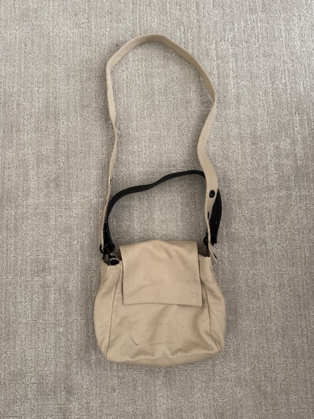 Daniella Lehavi Ivory Leather Crossbody Shoulder Bag